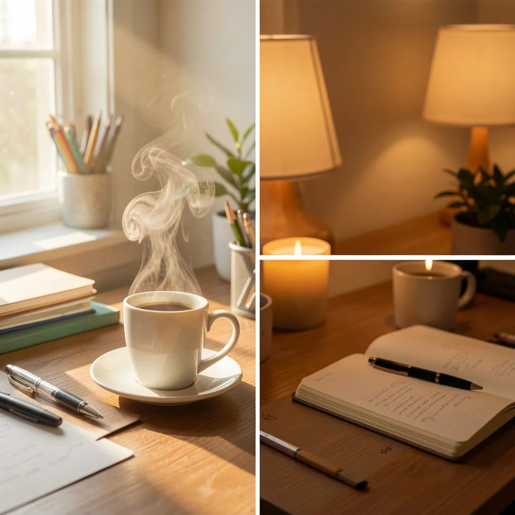 Person writing routine notes in sunlight