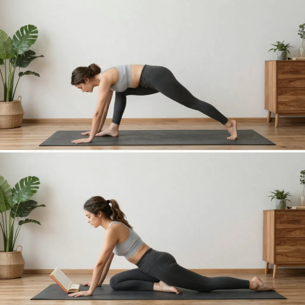 Split panel day and evening routine visuals